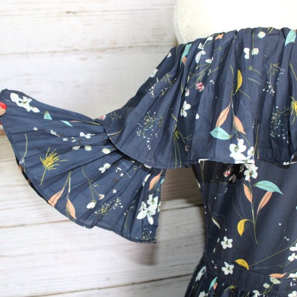 Aqua Bloomingdale’s Exclusive Pleated Tiered Floral Maxi Dress - Picture 9 of 15